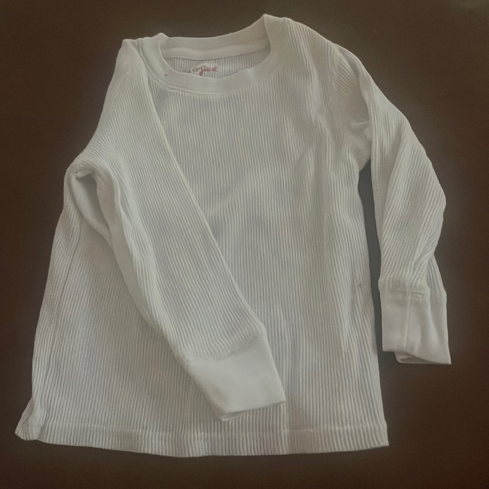 Cat and Jack (3T) long sleeve white top (Boys/Girls)